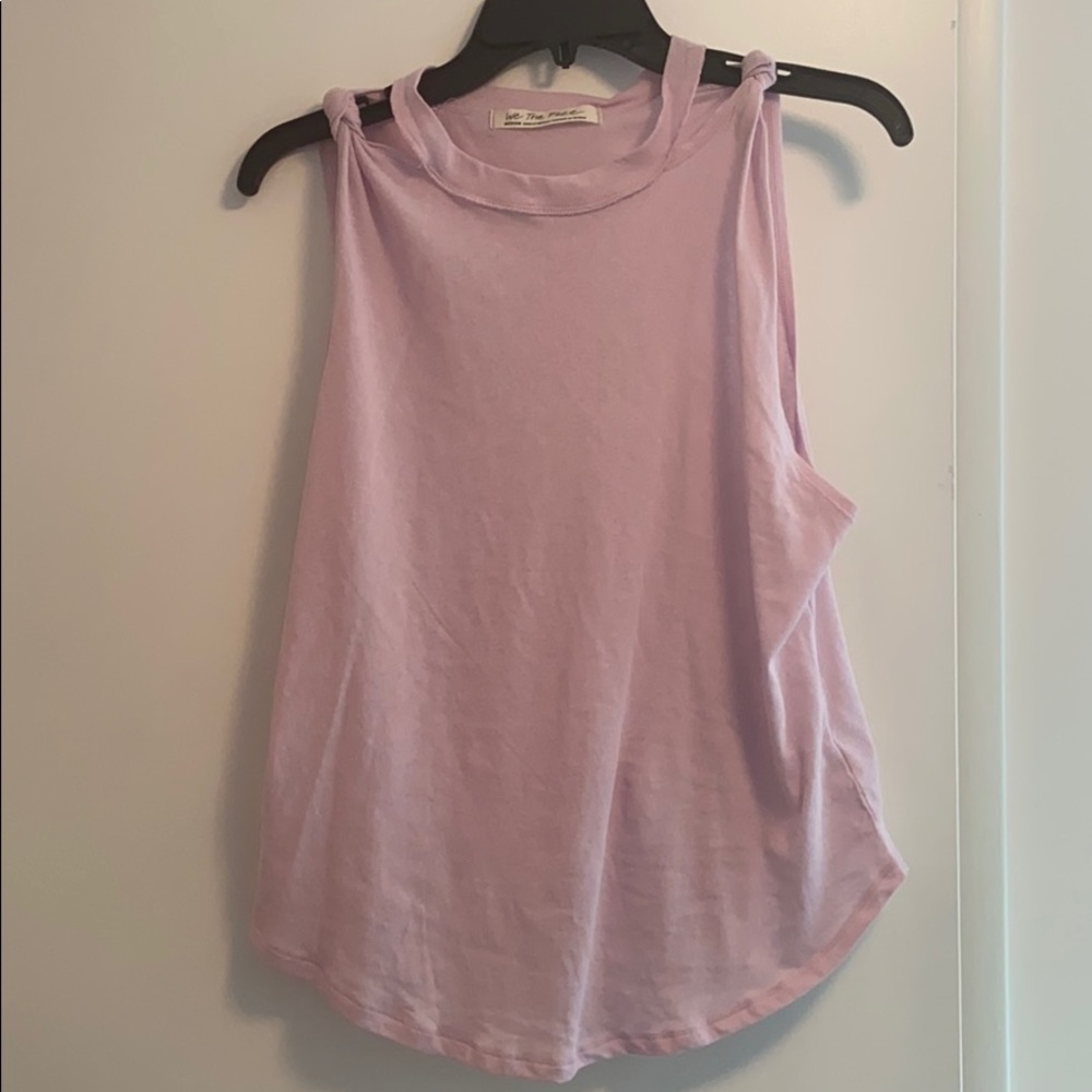 A light purple tank top